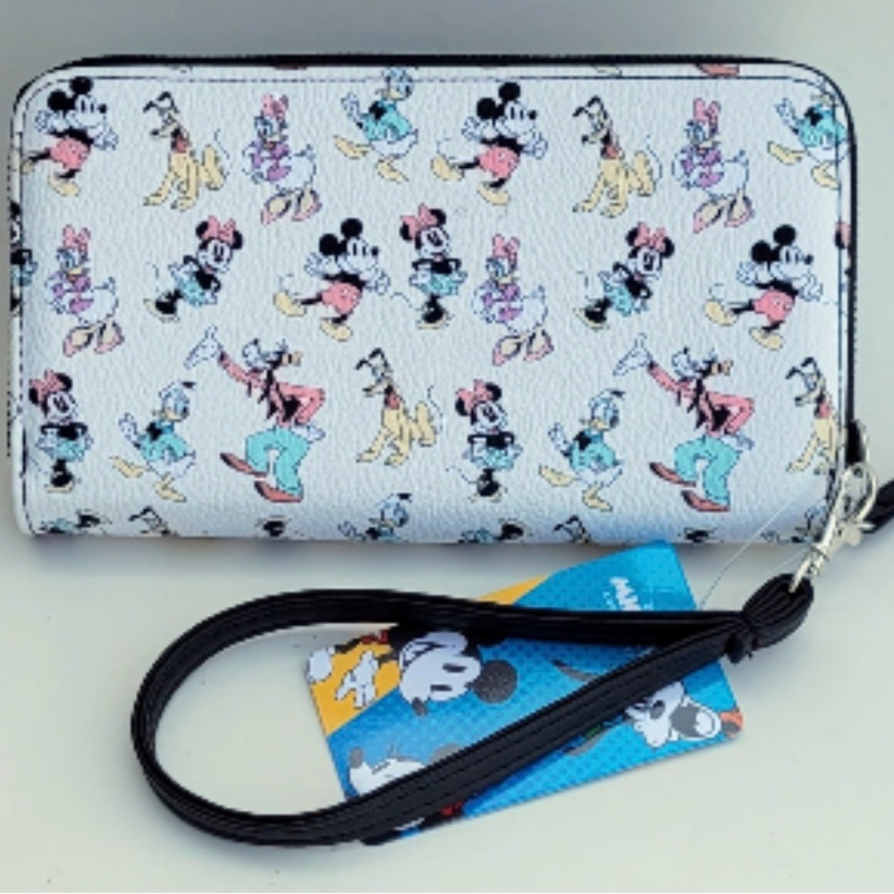 Limited Edition * DISNEY Wallet Wristlet * MICKEY Minnie MOUSE Donald DAISY Duck - Picture 5 of 7